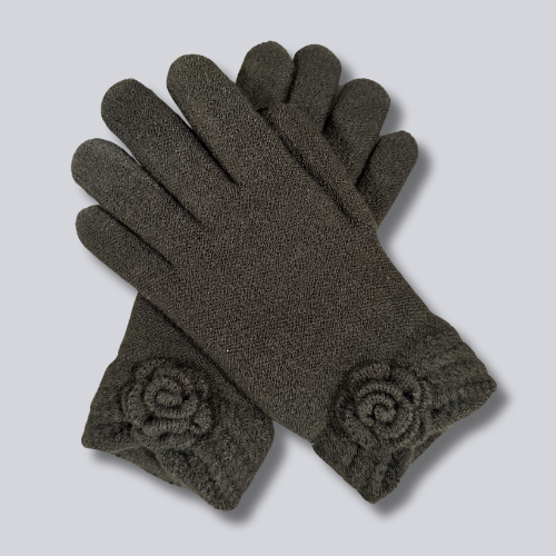 Charcoal Alpaca Gloves - Warmpaka