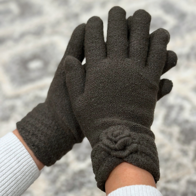 Charcoal Alpaca Gloves - Warmpaka