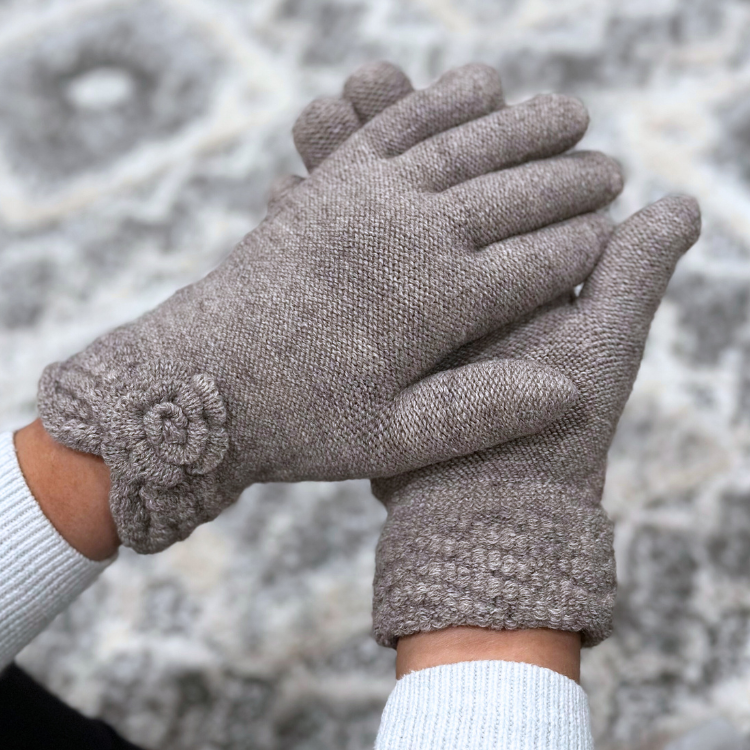 Beige Alpaca Gloves - Warmpaka