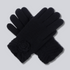 Jet Black Alpaca Knit Fleece Lined Gloves - Warmpaka