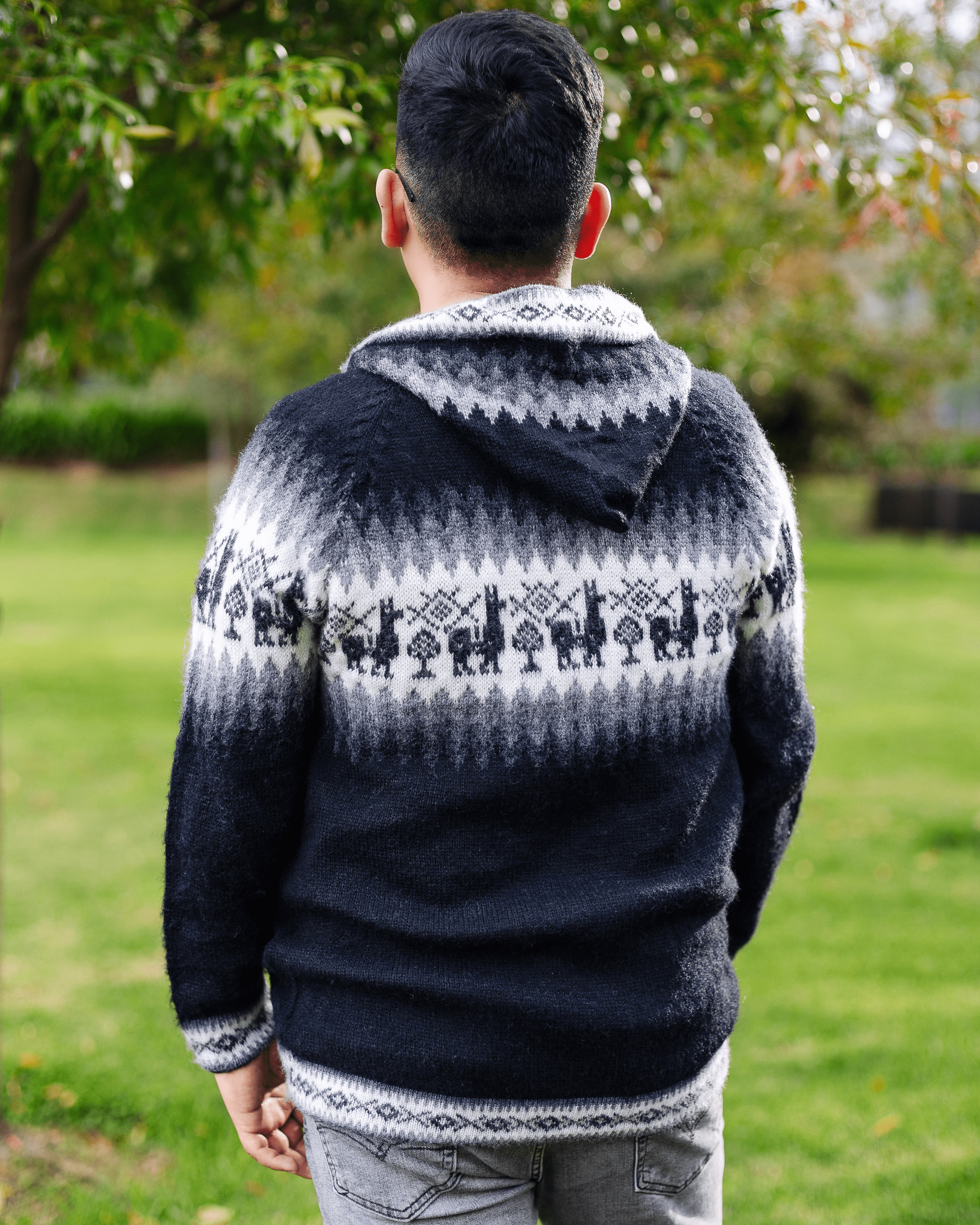 Black Alpaca Wool Sweater - Warmpaka