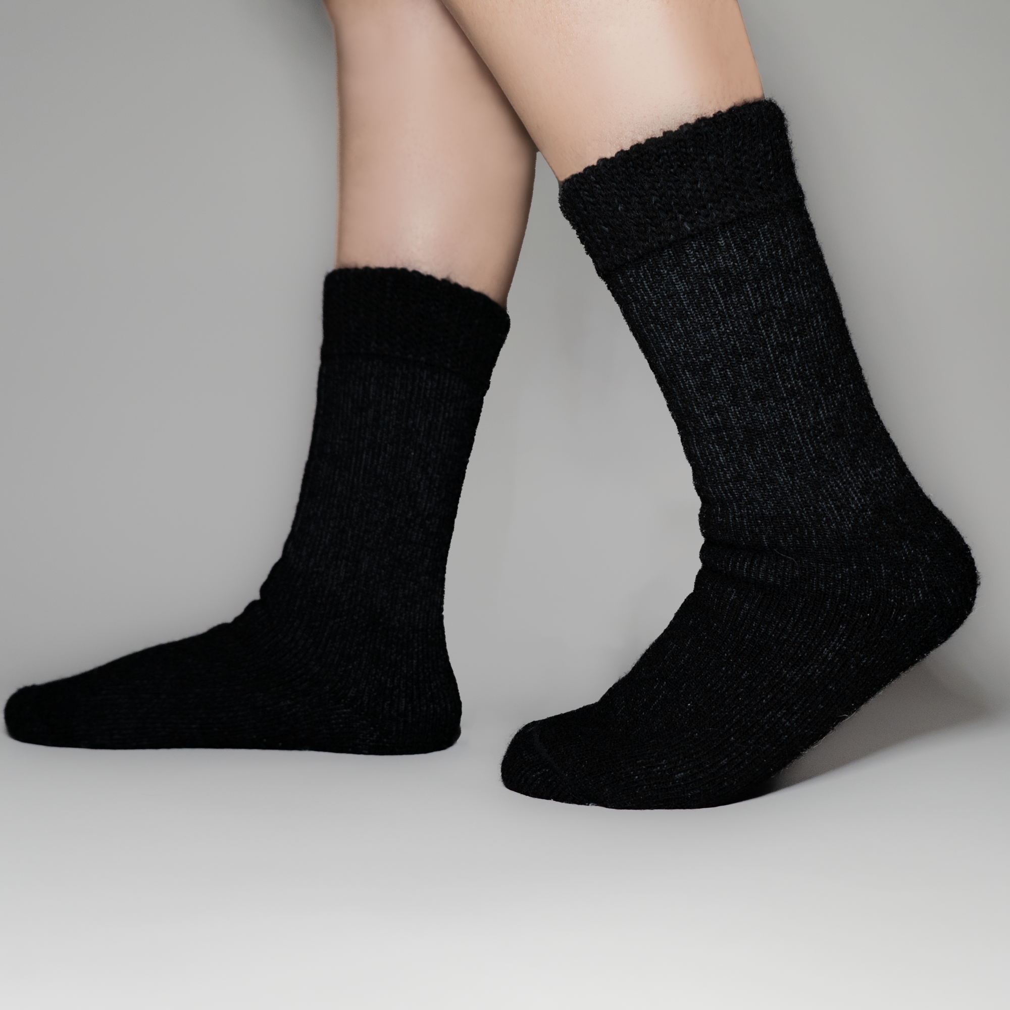 Alpaca Wool Black Socks for the Ultimate Warmth