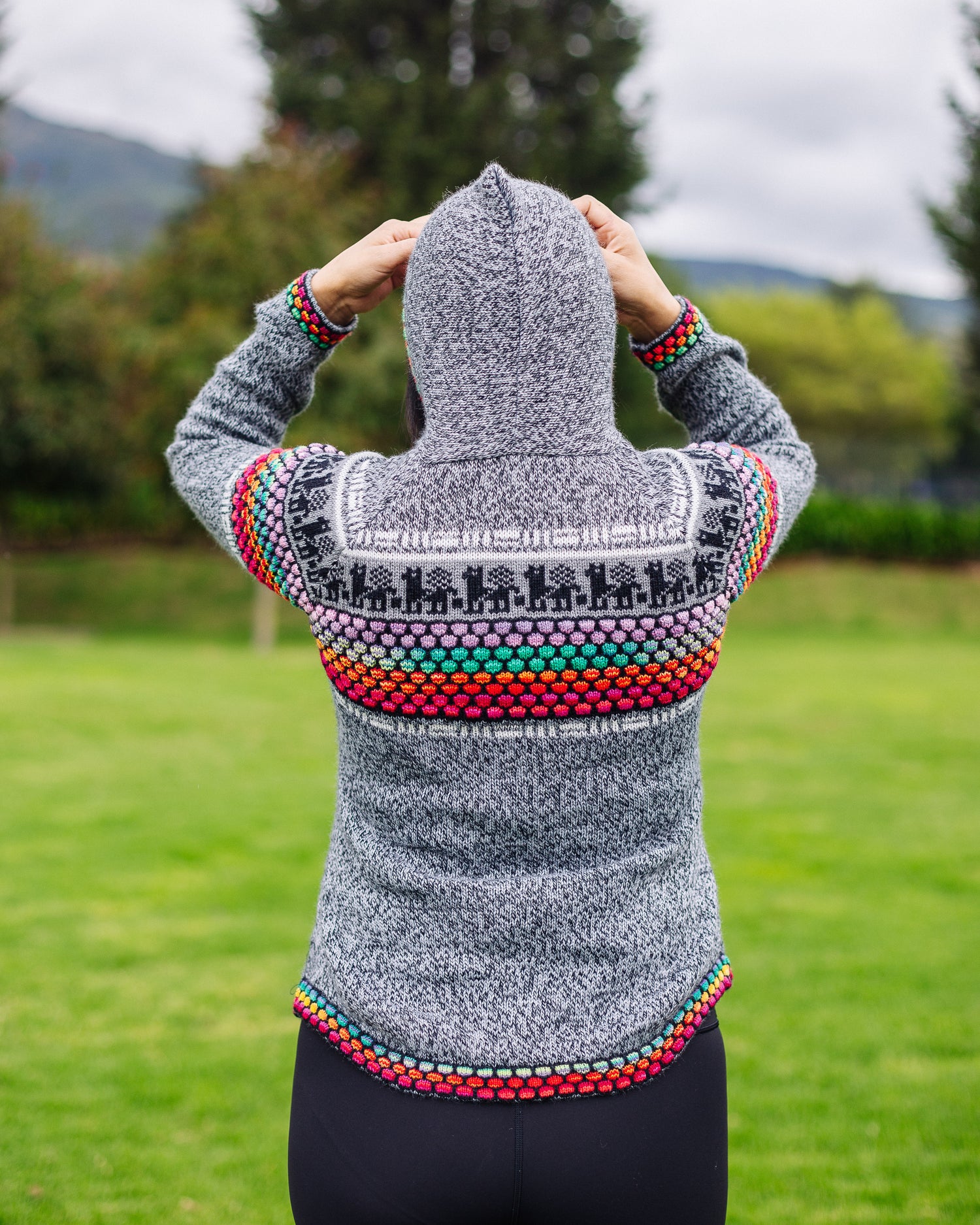 Grey Traditional Alpaca Sweater - Warmpaka