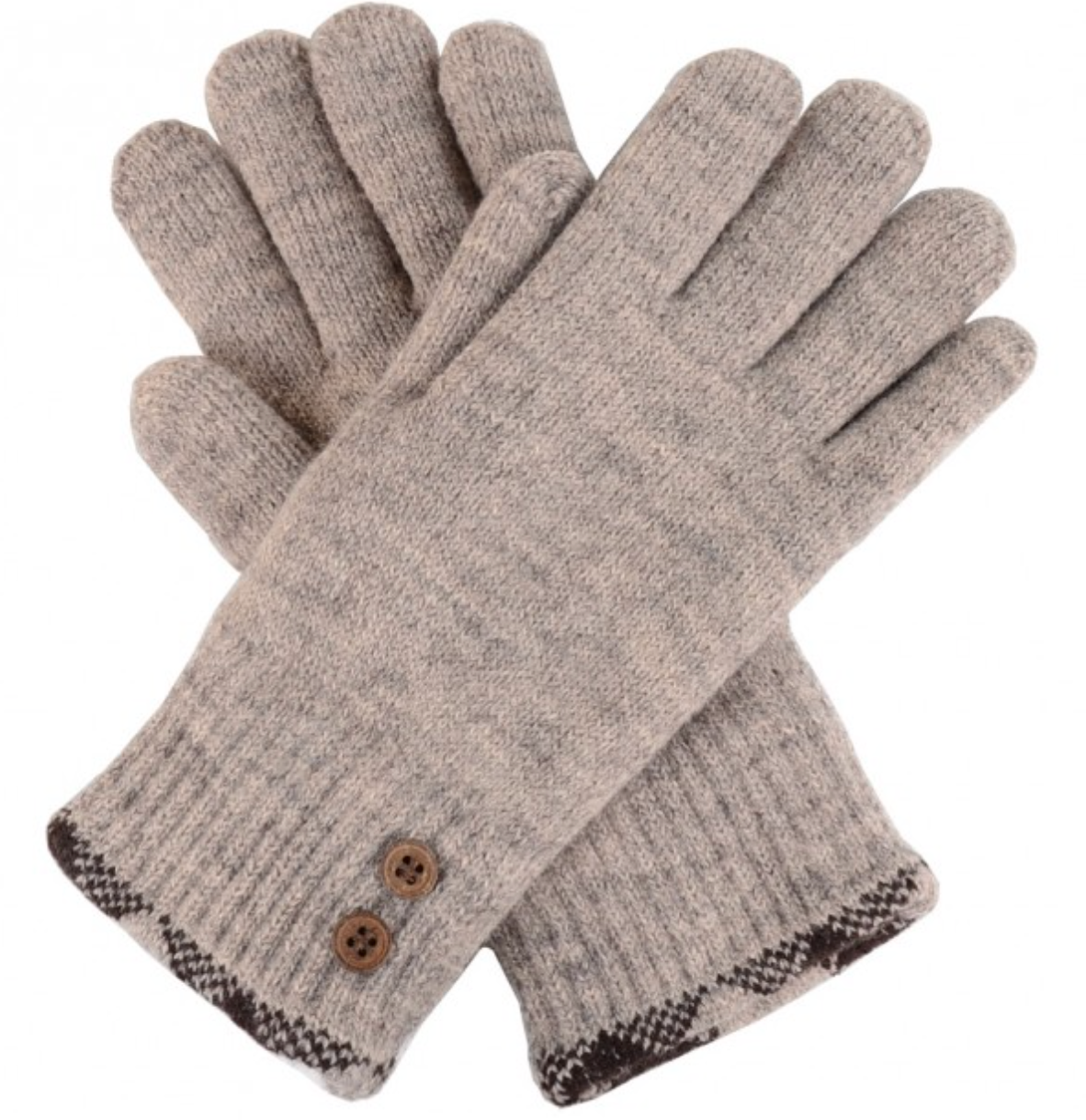 Beige Double Layer Gloves - Warmpaka