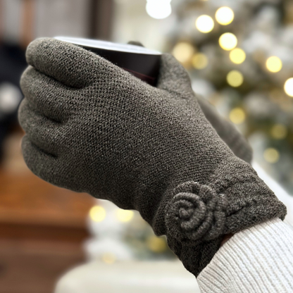 Charcoal Alpaca Gloves - Warmpaka