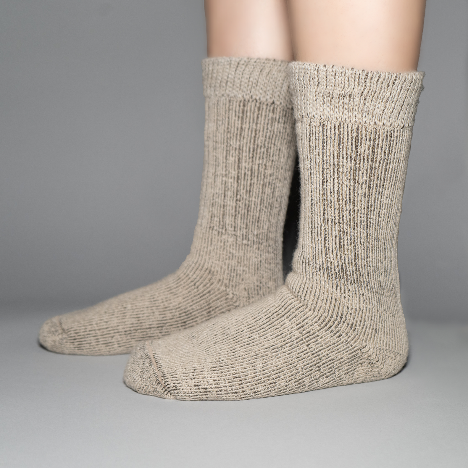 Alpaca Wool Beige Socks for the Ultimate Warmth