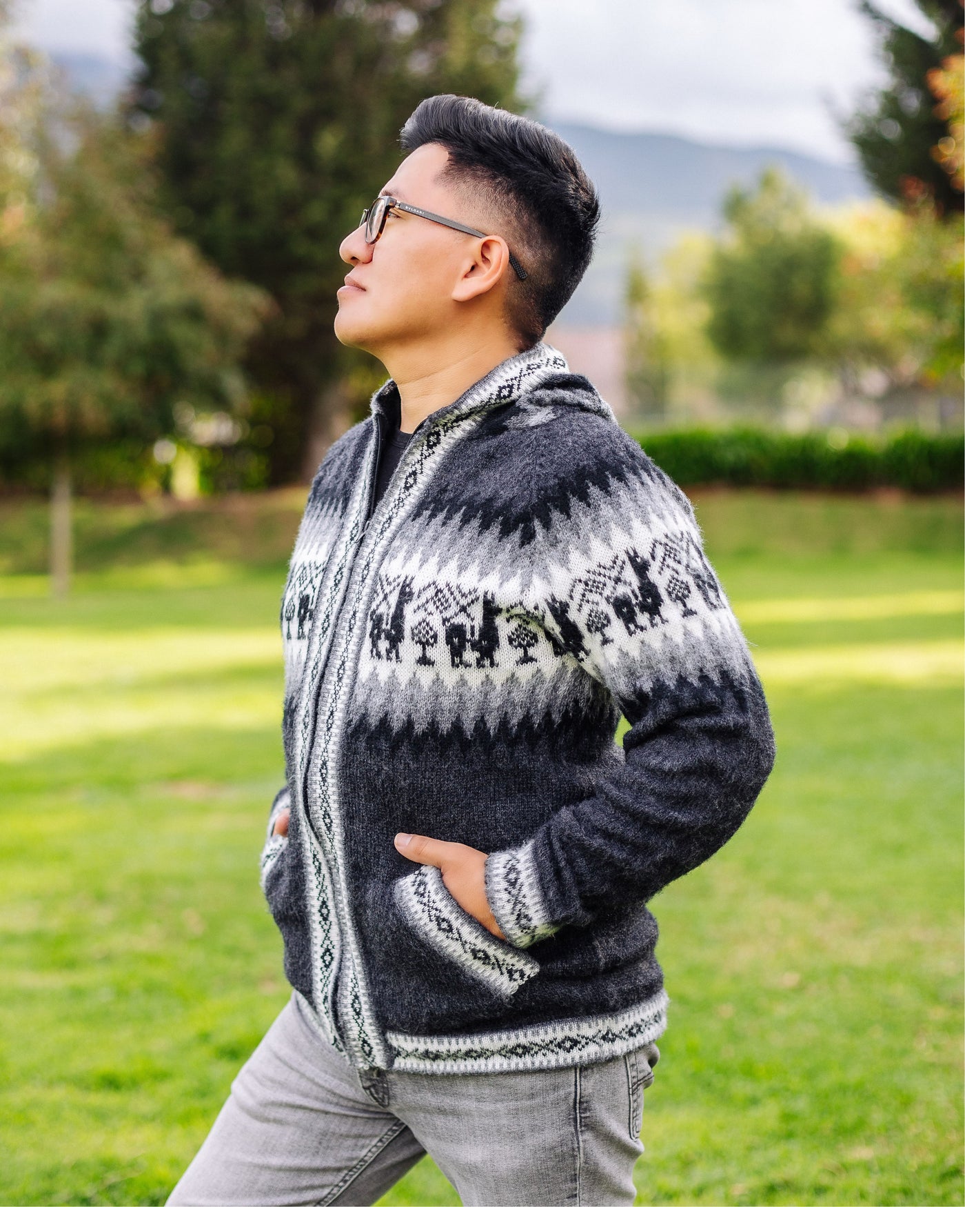 Charcoal Alpaca Sweater - Warmpaka