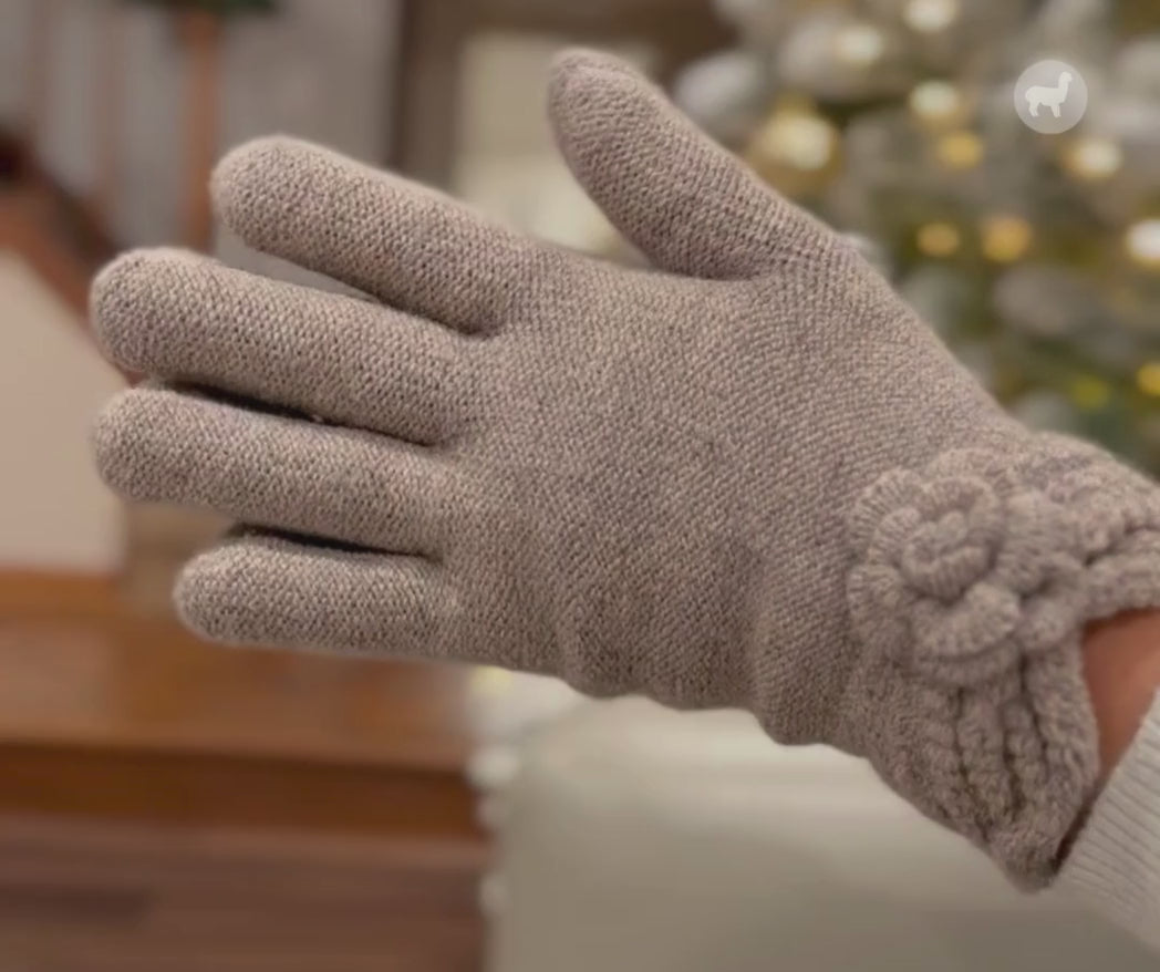 Beige Alpaca Gloves