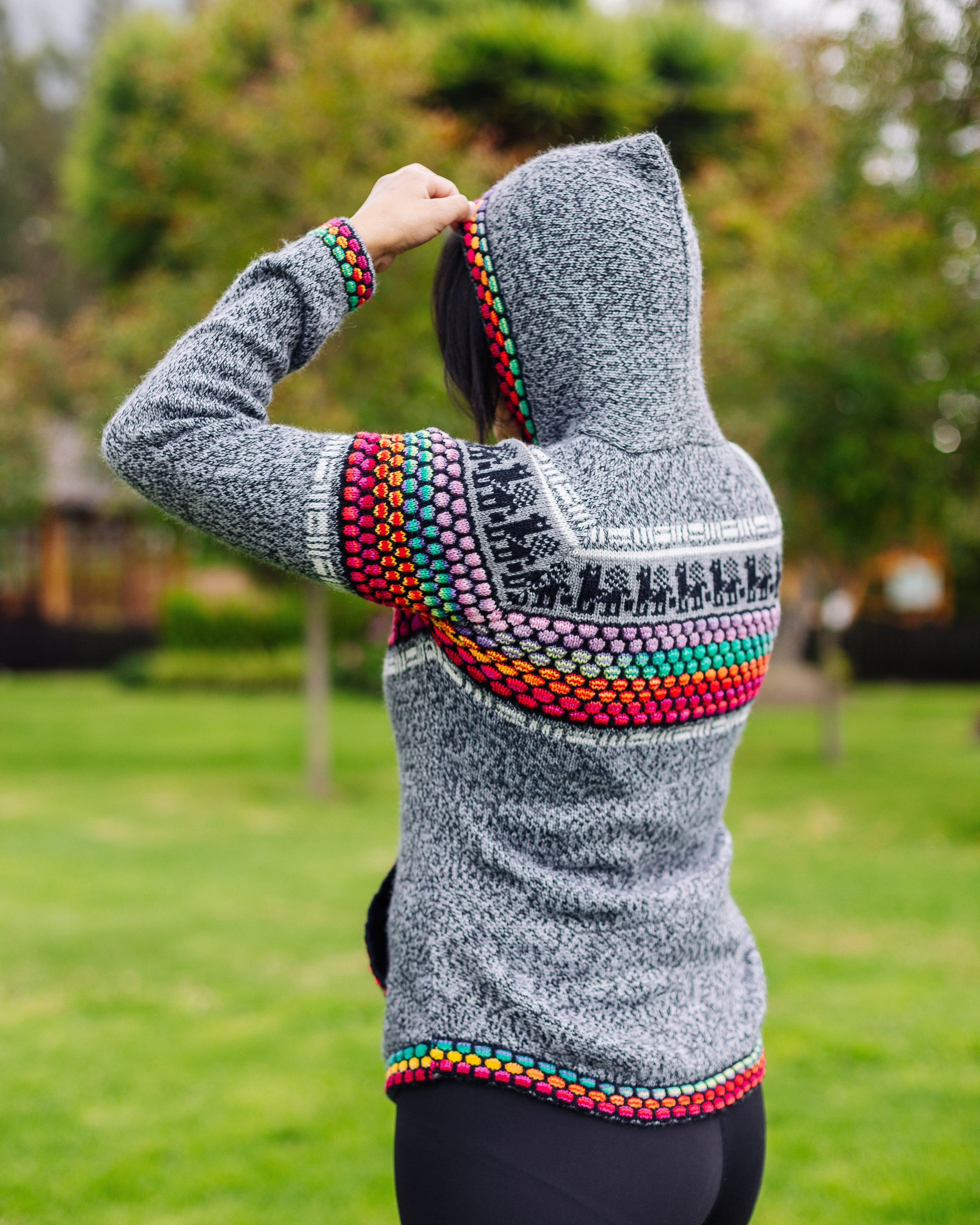 Grey Traditional Alpaca Sweater - Warmpaka
