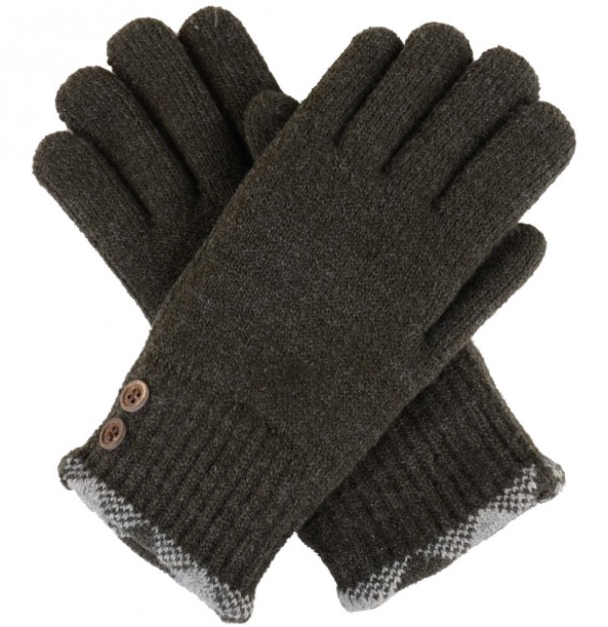 Shadow Botton Knit Fleece-Lined Glove - Warmpaka