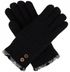 Jet Black Botton Knit Fleece-Lined Glove - Warmpaka